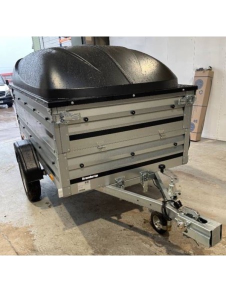 Půjčení vozíku Brenderup 1205 S s dvojitou bočnicí a plastovým víkem